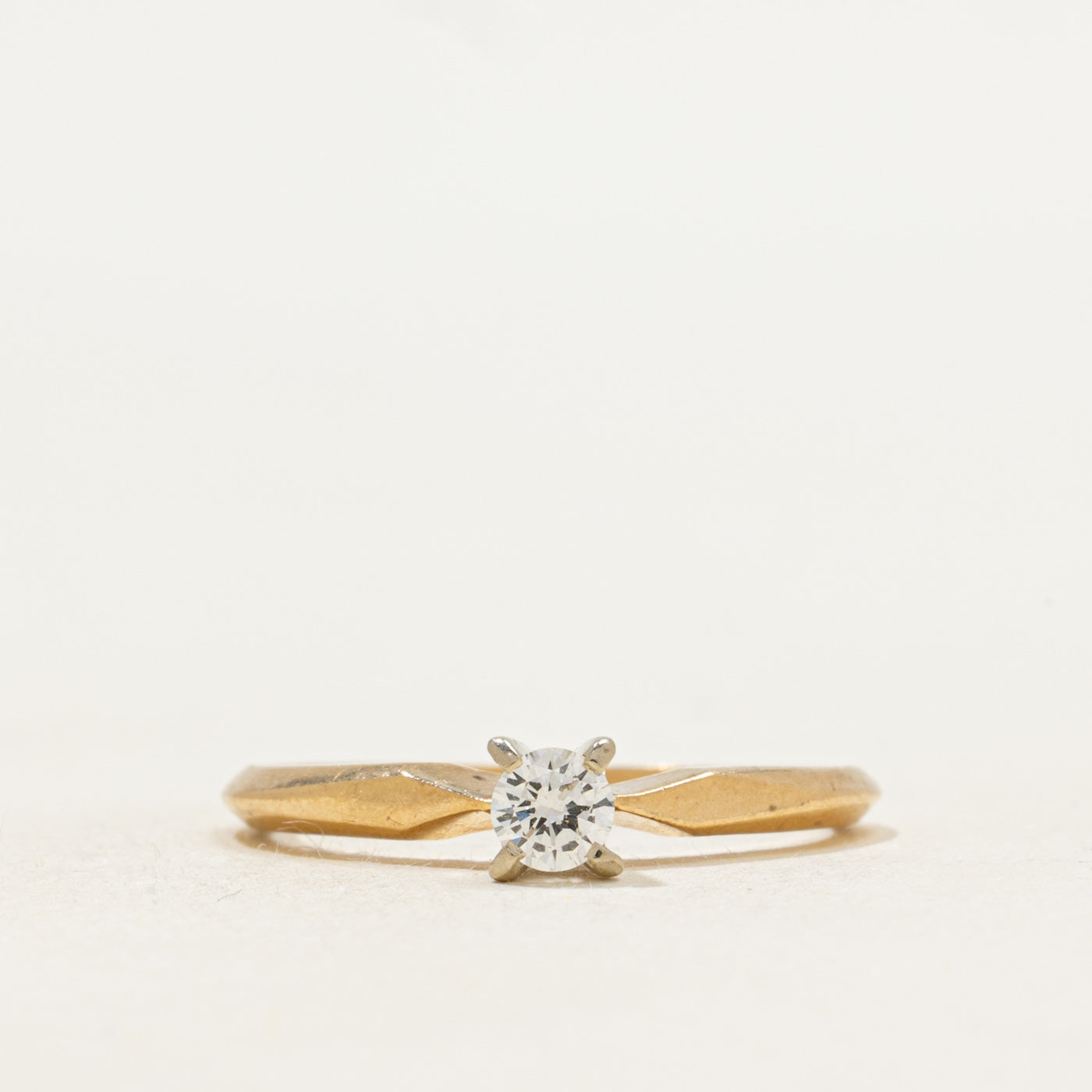 'Birks' Solitaire High Set Diamond Engagement Ring | 0.15ct | SZ 5.5