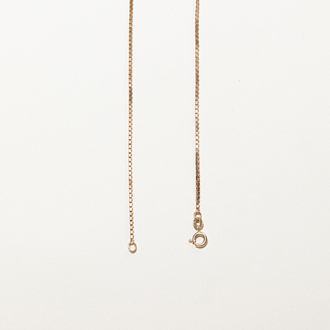 1971 London 9K Rose Gold Box Link Chain Necklace | 1.30mm | 24.25" |