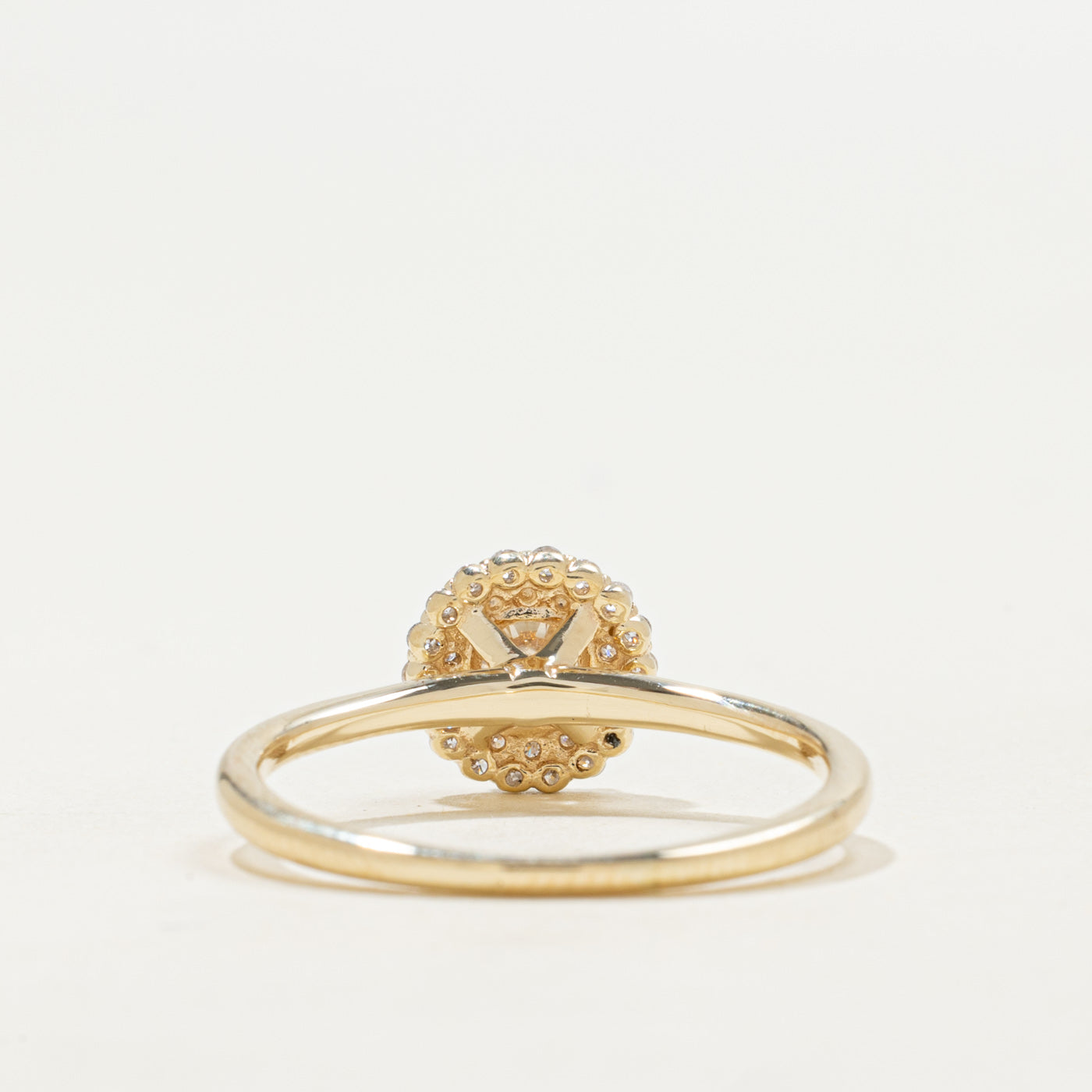 Diamond Double Halo Ring | 0.41ct I3 K, 0.19ctw | SZ 8