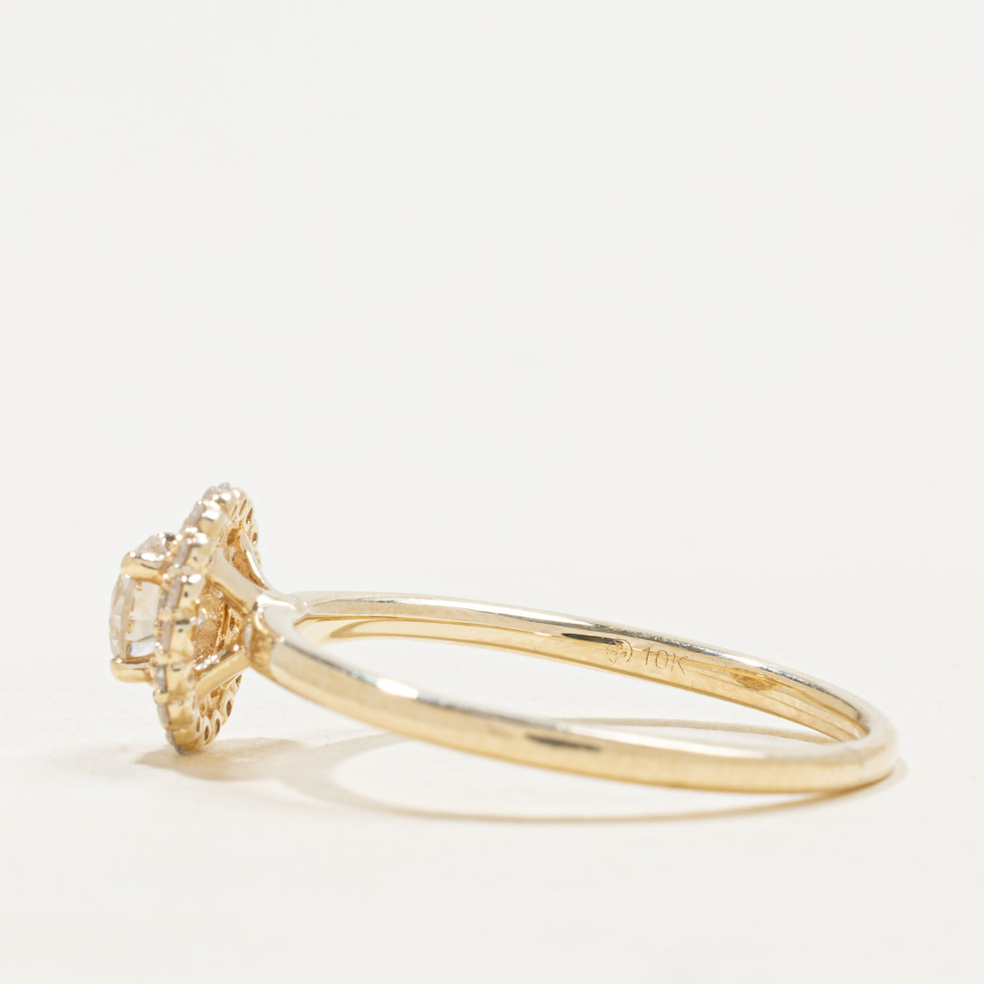 Diamond Double Halo Ring | 0.41ct I3 K, 0.19ctw | SZ 8