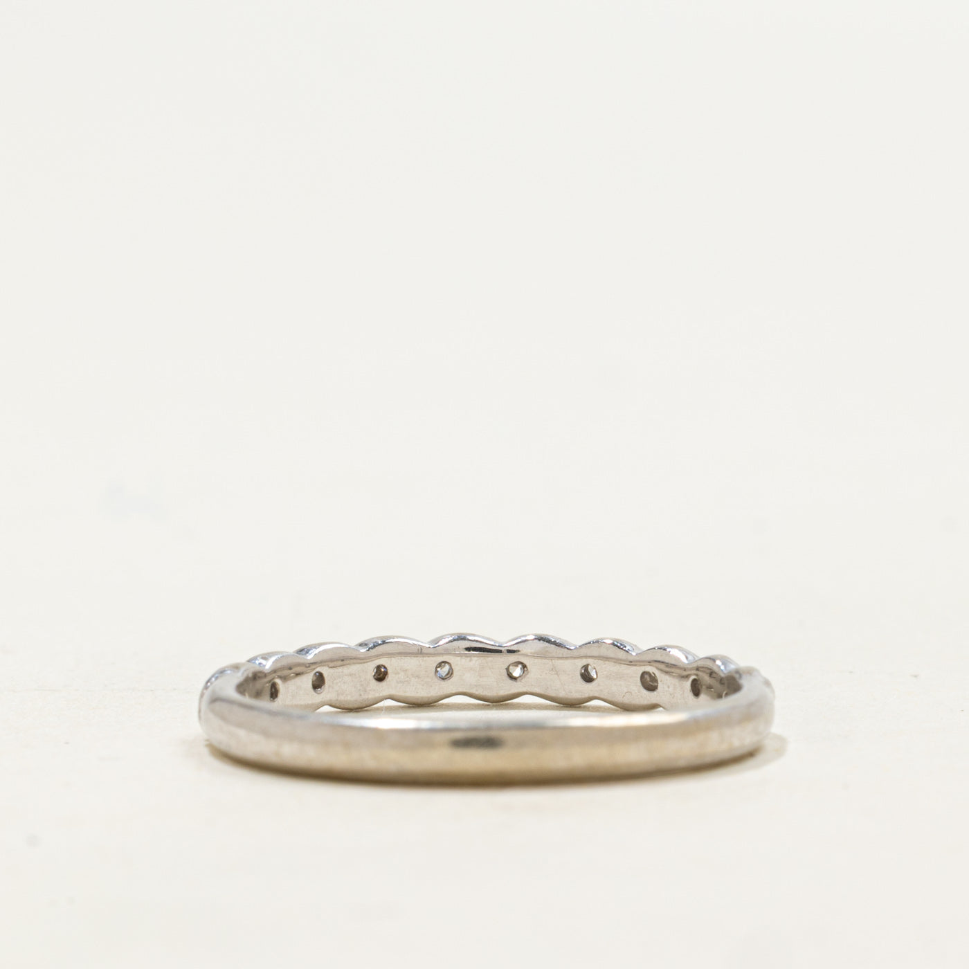 18k Semi Eternity Diamond Twisted Band | 0.08ctw | 2.50mm | SZ 6.25
