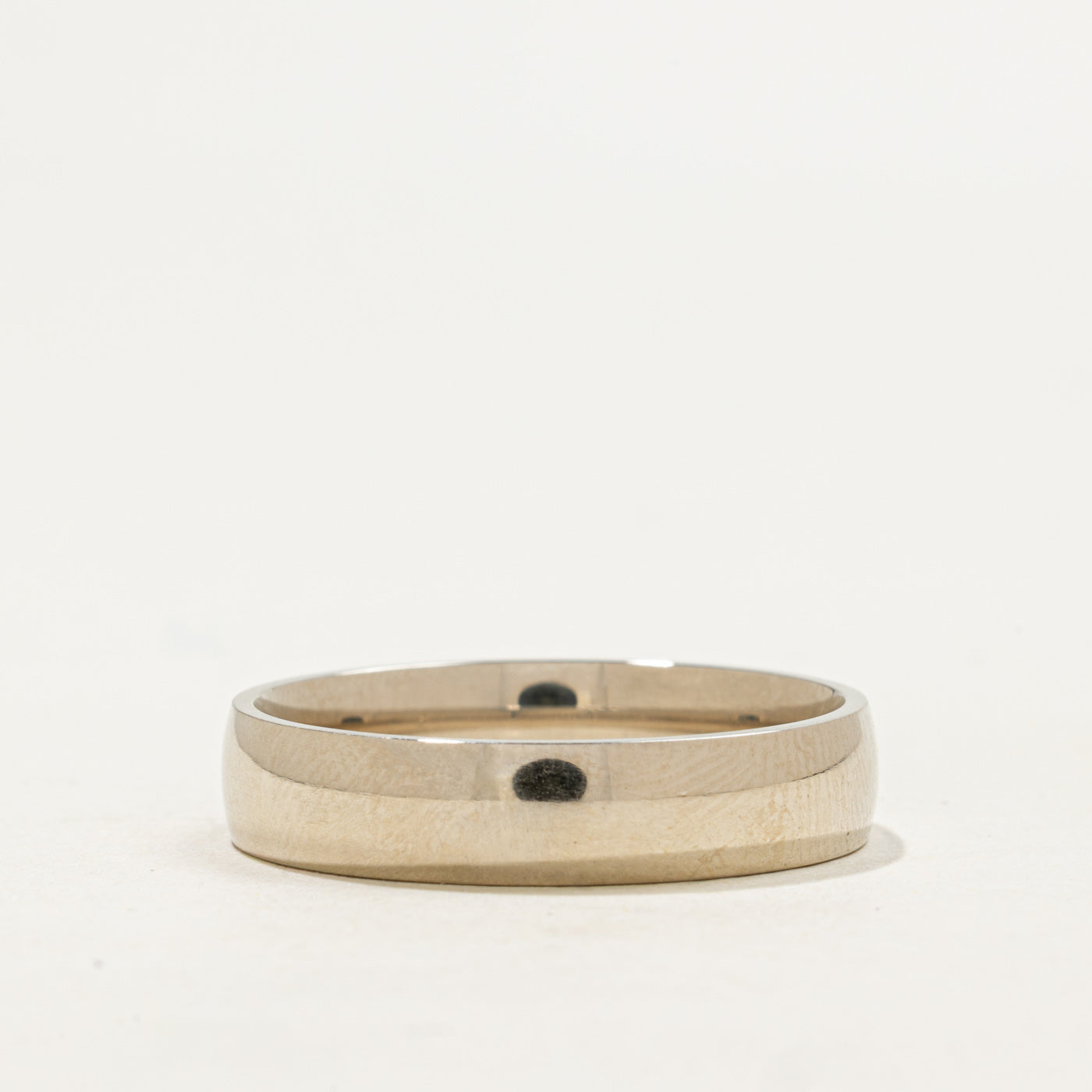 '100 Ways' 14k White Gold Half Round Band | 5mm | SZ 11