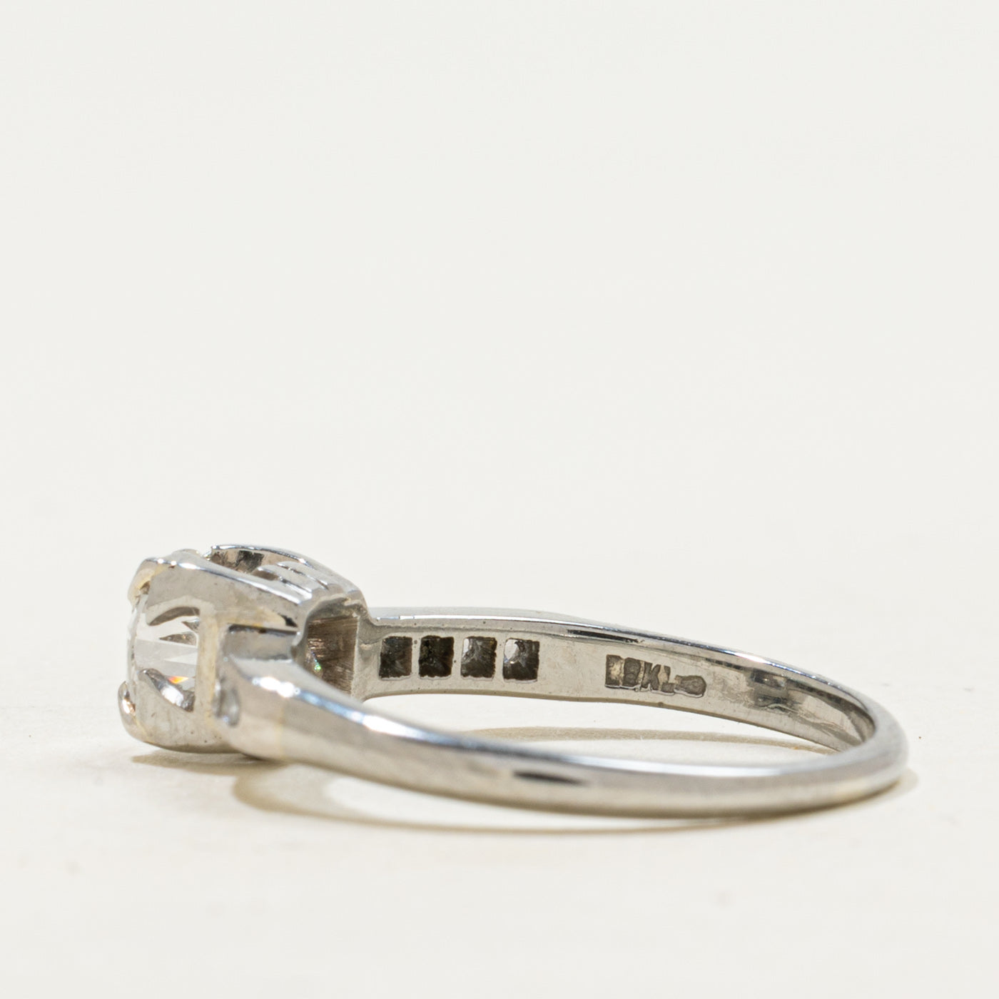 Platinum Diamond Accented Engagement Ring | 0.44ct SI1/SI2 G/H, 0.04ctw | SZ 4.75