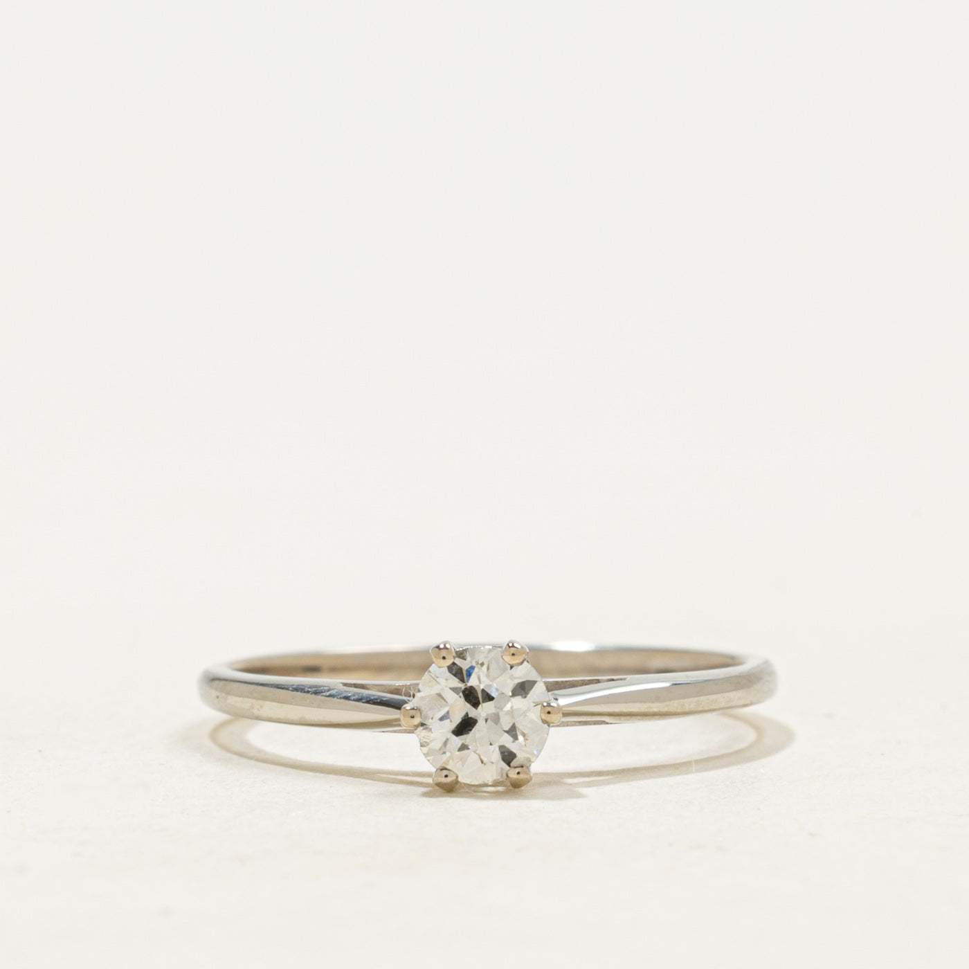 Bague solitaire en diamant taille cathédrale | 0,27 ct | Taille 5,5