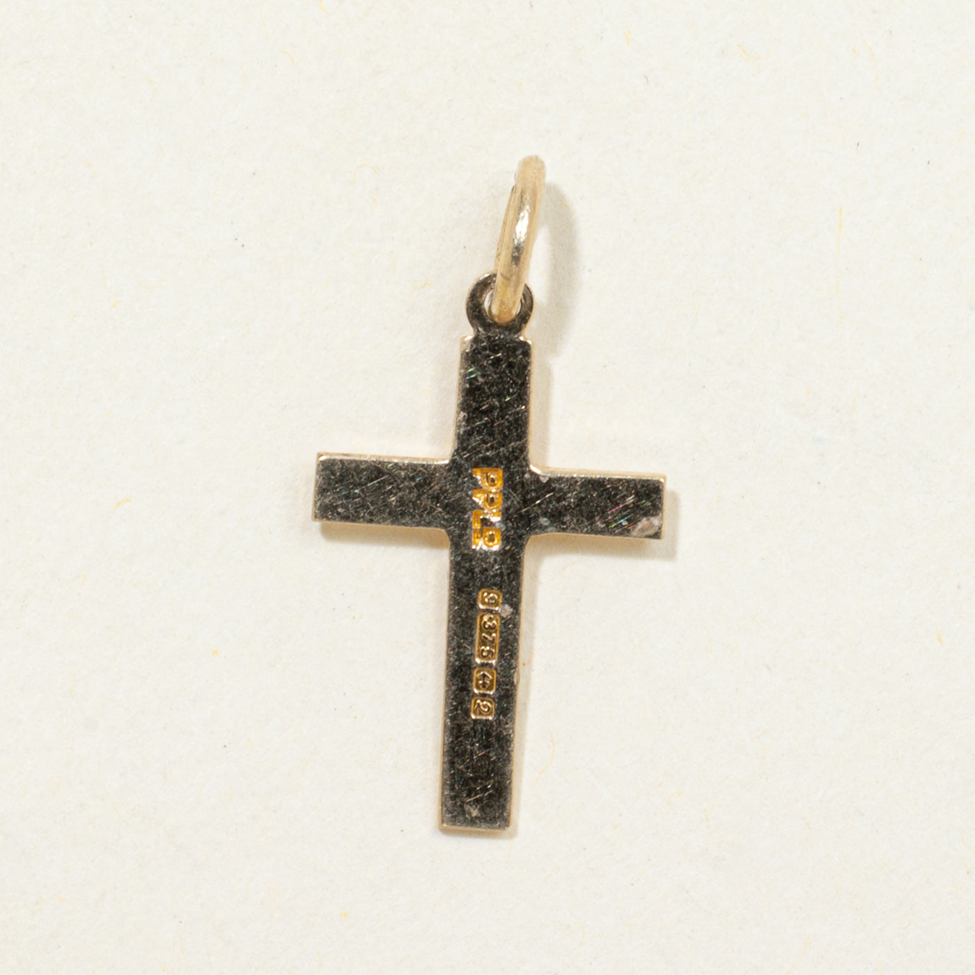 1990 Birmingham 9k Yellow Gold Cross Charm
