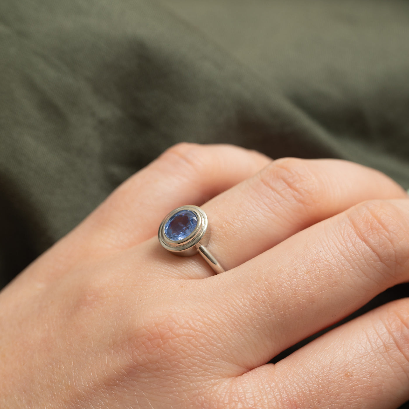 '100 Ways' 14k White Gold Oval Sapphire Ring | 1.32ct | SZ 6.75