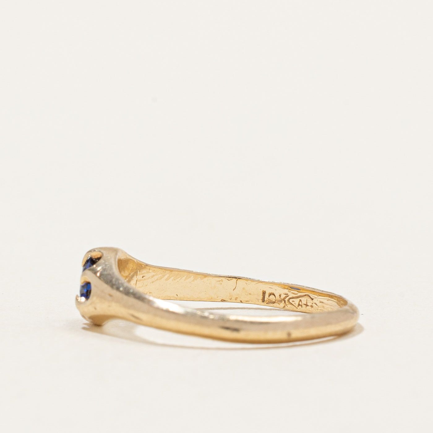 Bague en saphir synthétique | 0,20 ct | Taille 4 | 