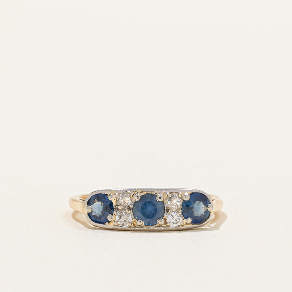 Antique Sapphire & Diamond Ring | 0.70ctw, 0.22ctw | SZ 7.25 |