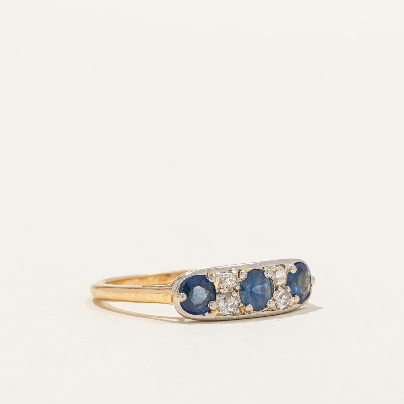 Antique Sapphire & Diamond Ring | 0.70ctw, 0.22ctw | SZ 7.25 |