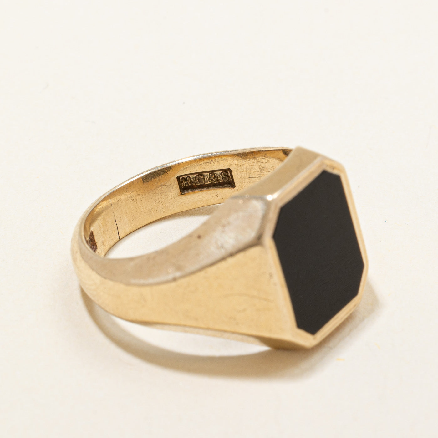 1963 Birmingham Black Onyx Cocktail Ring | 3.50ct | SZ 7.25 |