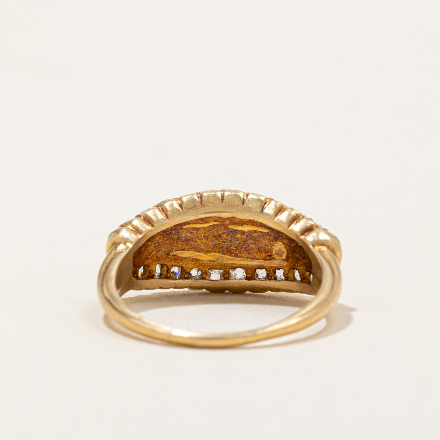 Victorian Era Pearl & Old Mine Cut Diamond Ring | 0.96ctw | SZ 7.25 |