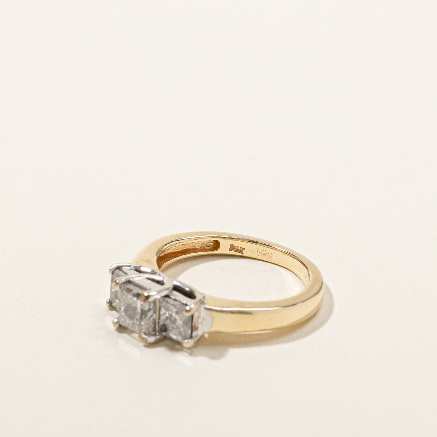 Three Stone Princess Diamond Ring | 1.41ctw I2 I/J | SZ 5 |