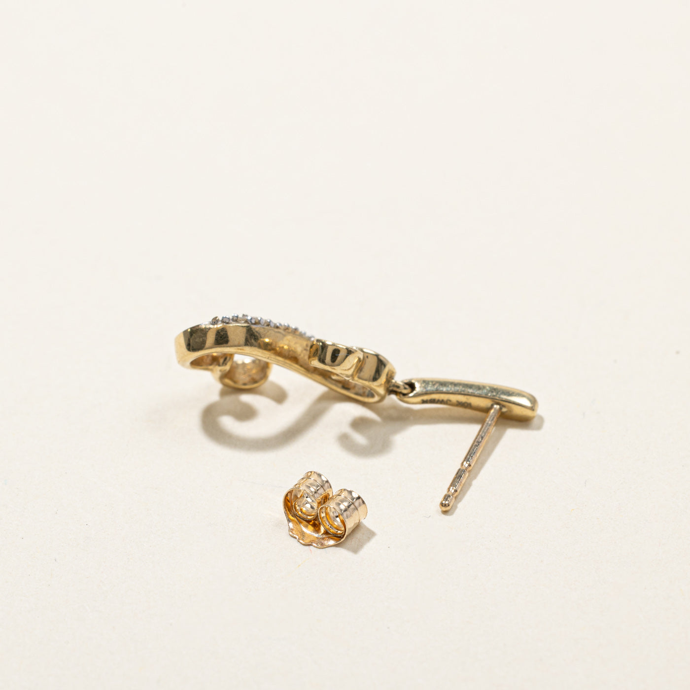 Pave Diamond Double Heart Earrings | 0.04ctw |