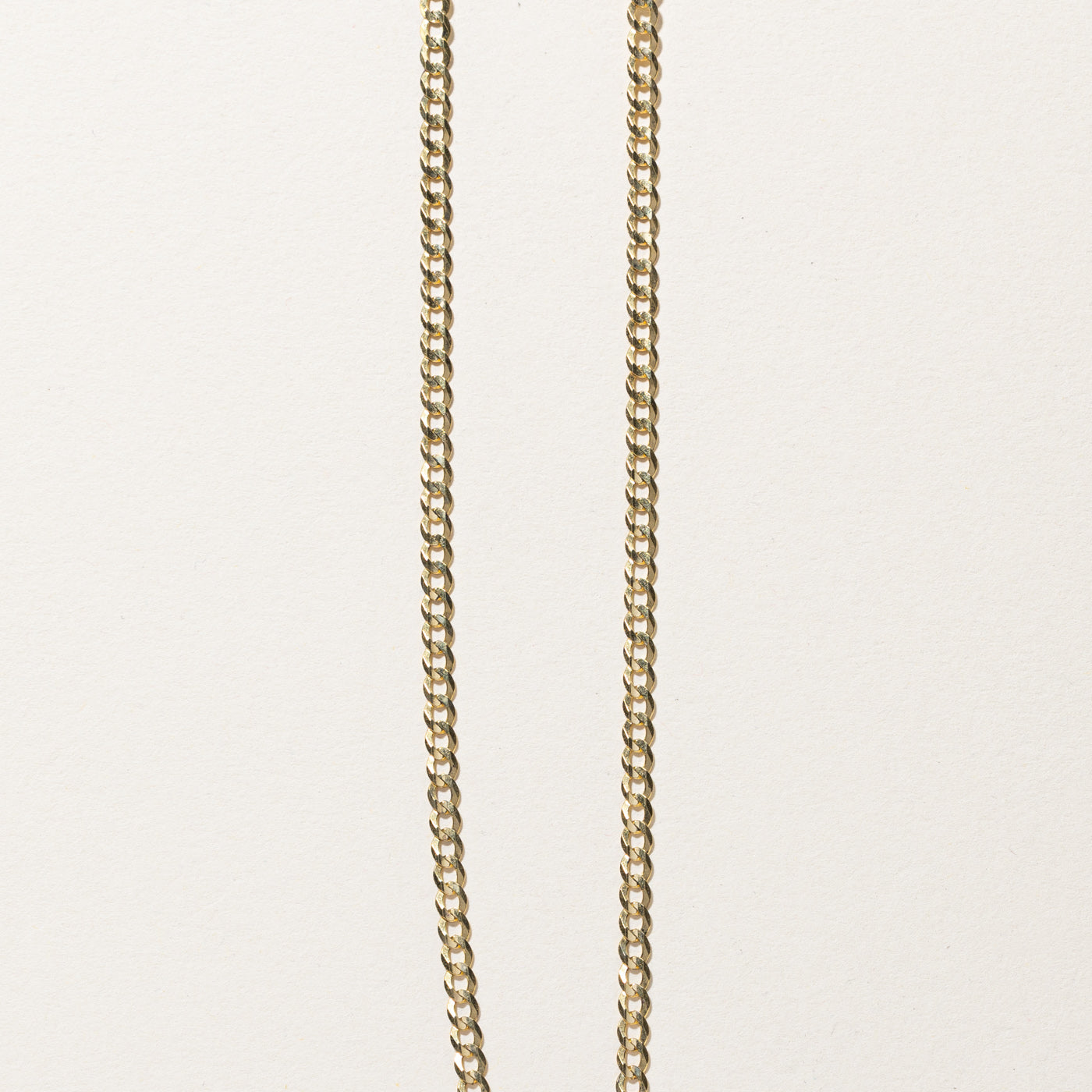 Yellow Gold Curb Link Chain | 22