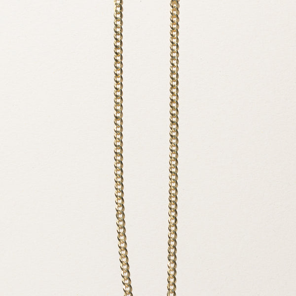 Yellow Gold Curb Link Chain | 22