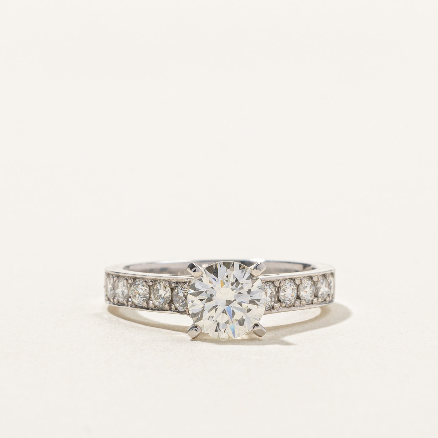 Solitaire with Accents Diamond Engagement Ring | 1.42ctw | SZ 5.75 |