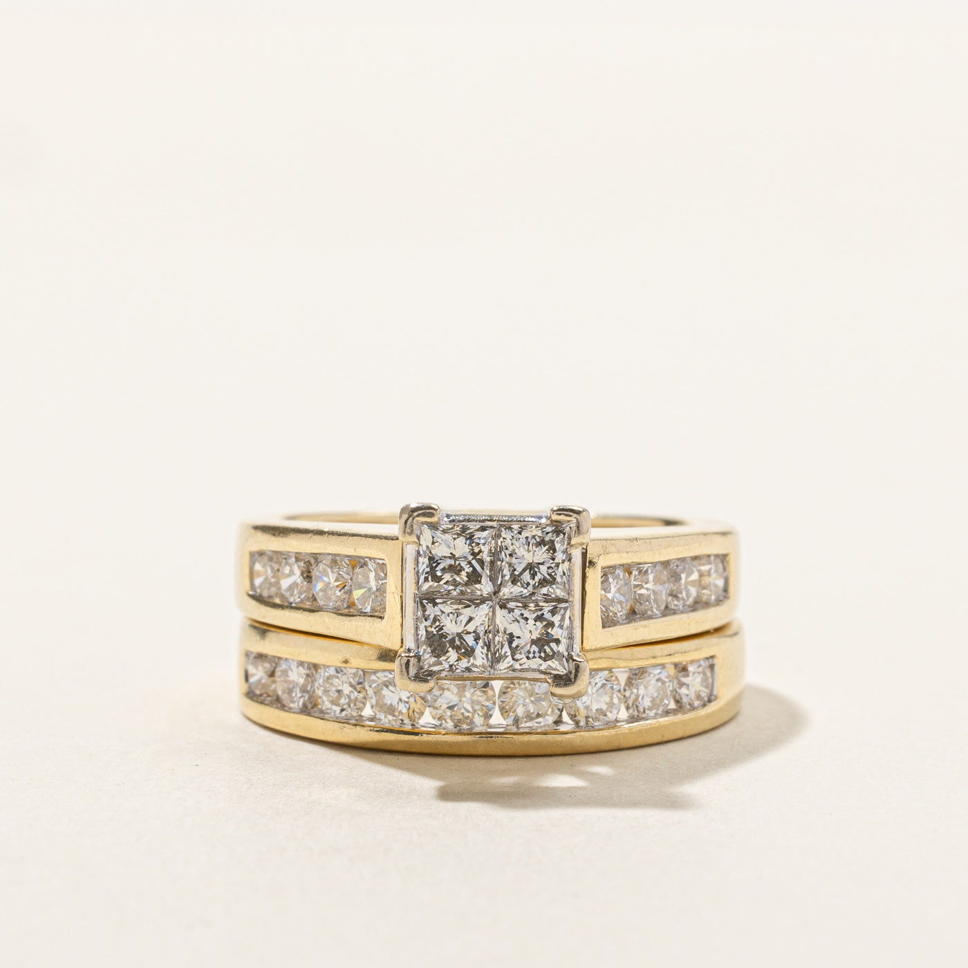 Channel Set Diamond Engagement Ring Set | 2.41ctw | SZ 7.25 |