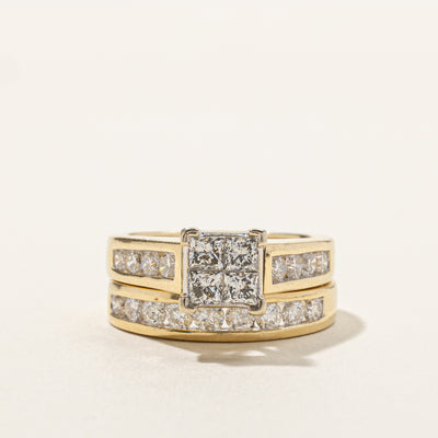 Channel Set Diamond Engagement Ring Set | 2.41ctw | SZ 7.25 |