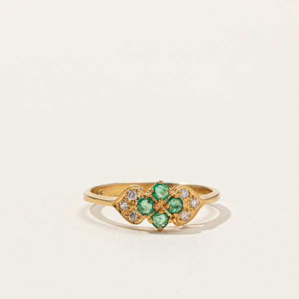 Cluster Emerald & Diamond Ring | 0.24ctw | 0.06ctw | SZ 6.75 |