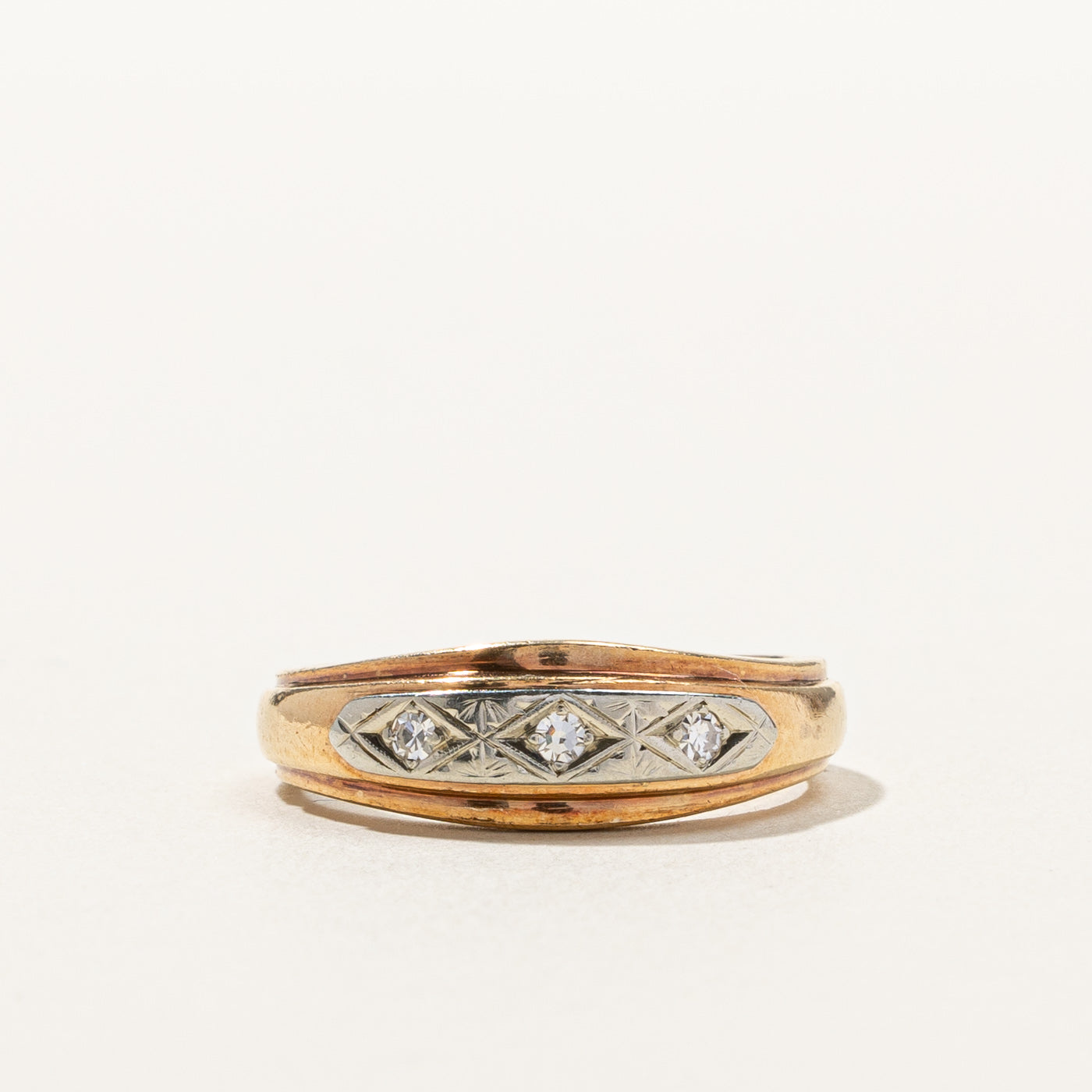 Three Stone Diamond Ring | 0.09ctw | SZ 8.5 |