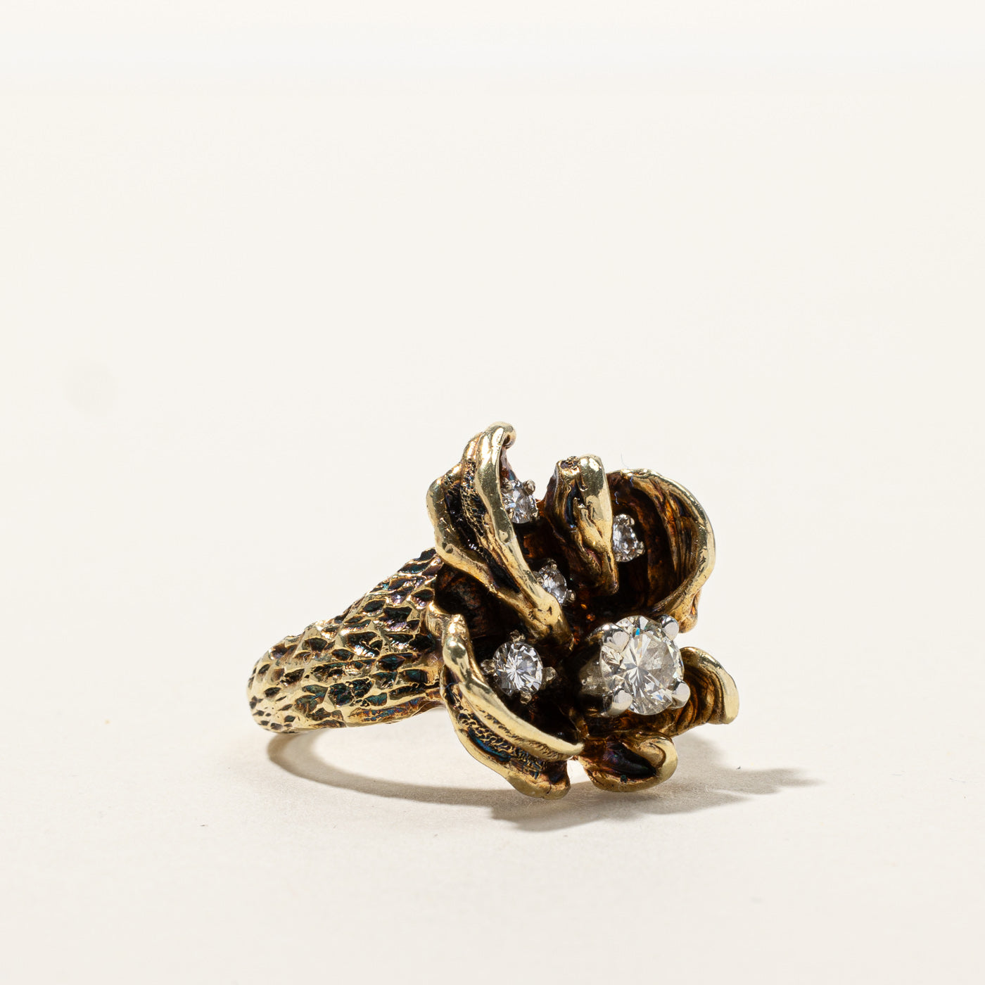Textured Diamond Ring | 0.80ctw | SZ 6.5 |