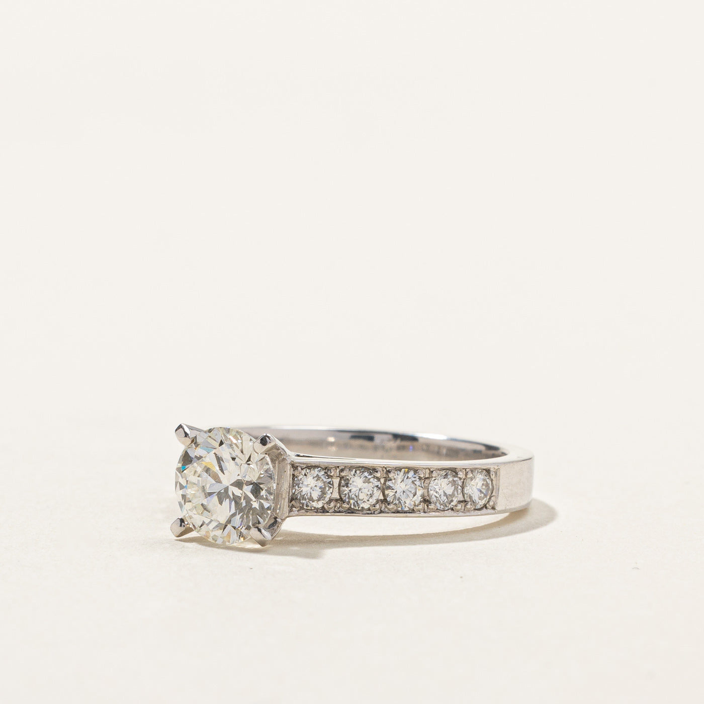 Solitaire with Accents Diamond Engagement Ring | 1.42ctw | SZ 5.75 |