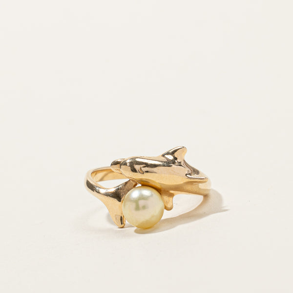 Pearl Dolphin Ring | SZ 6.75 |