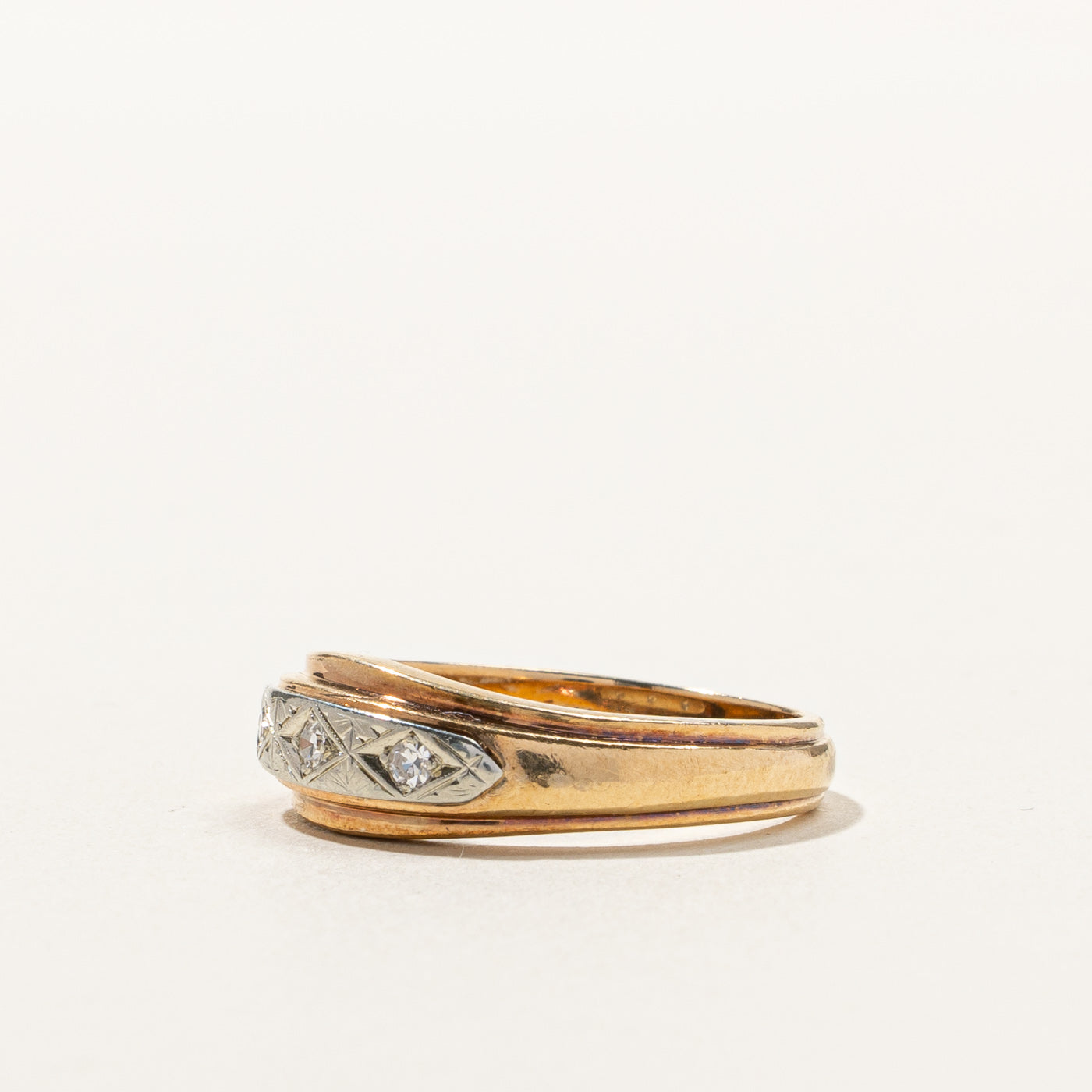 Three Stone Diamond Ring | 0.09ctw | SZ 8.5 |