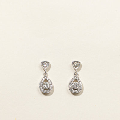 Diamond Drop Dangle Earrings | 1.02ctw |