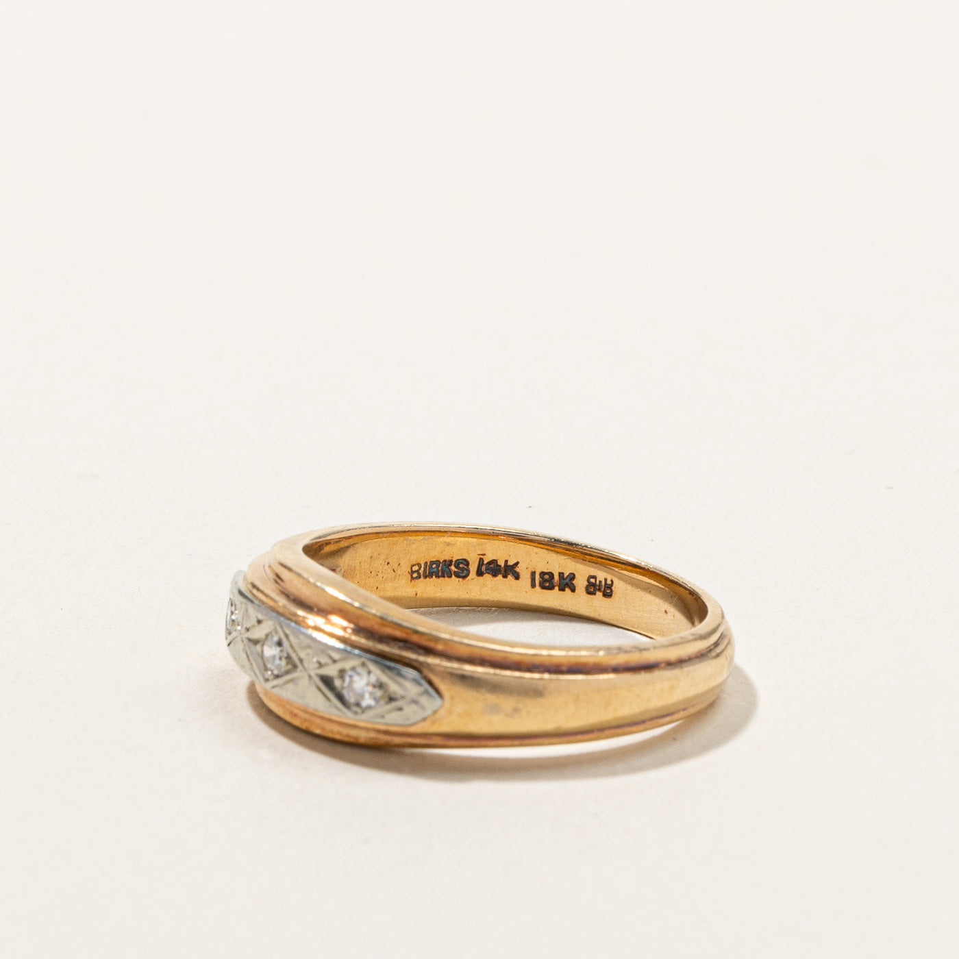 Three Stone Diamond Ring | 0.09ctw | SZ 8.5 |