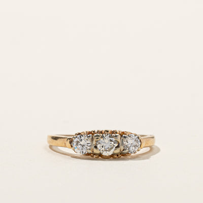 Three Stone Diamond Ring | 0.42ctw | SZ 5.5 |