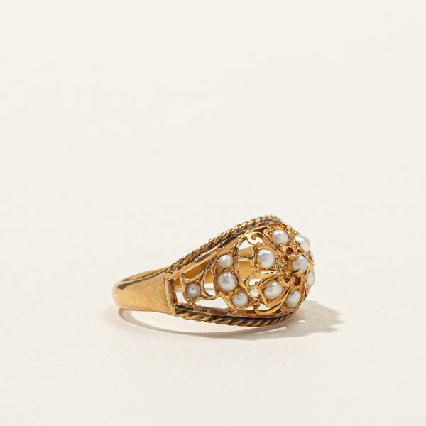 Filigree Pearl Ring | SZ 7.5 |