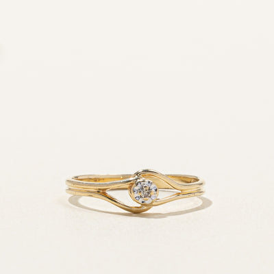 Diamond Bypass Ring | 0.01ct | SZ 5.75 |