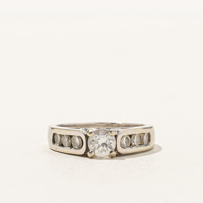 High Set Diamond Accented Engagement Ring | 0.91ctw | SZ 5.5 |