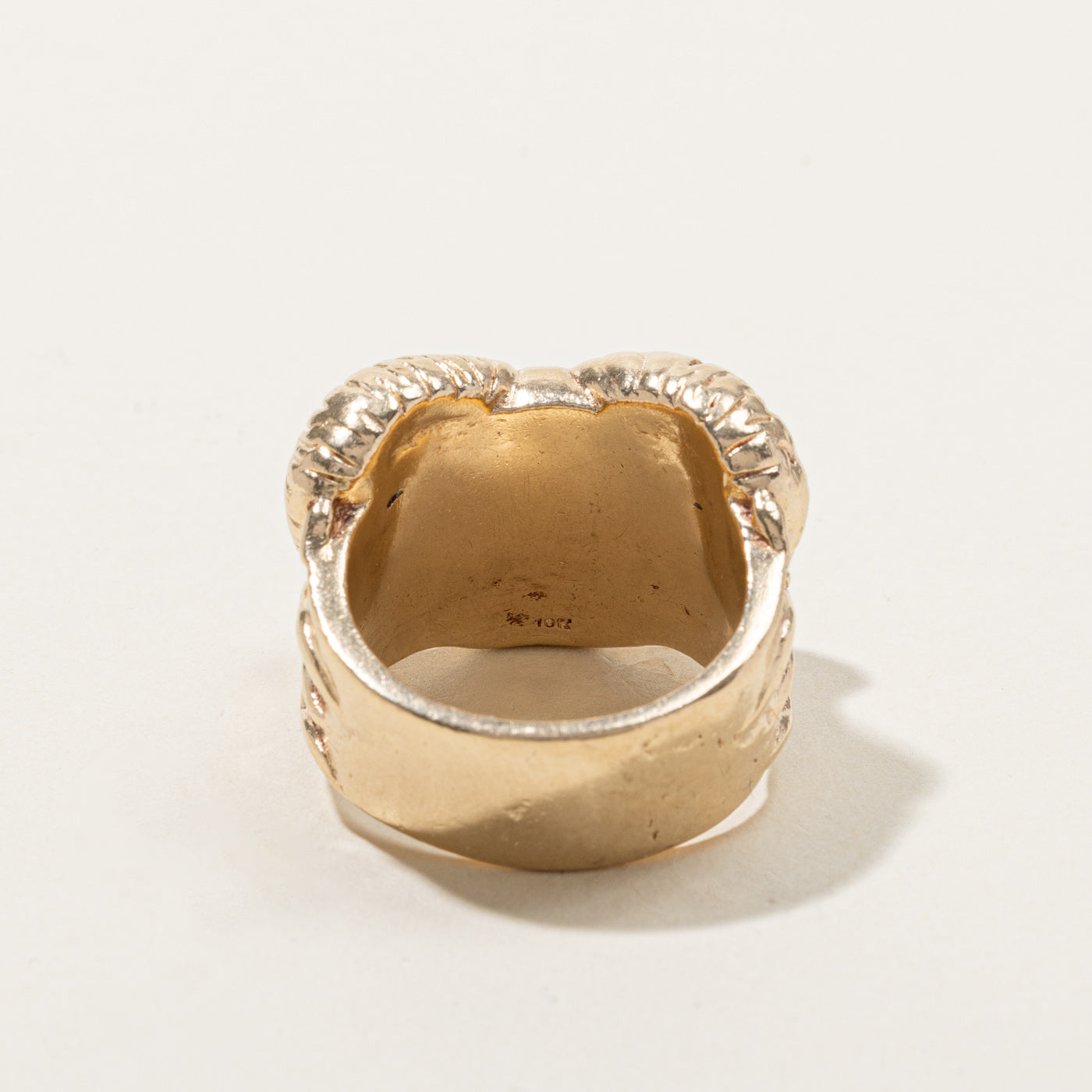 Heavy Gold Ram Skull Ring | SZ 11 |