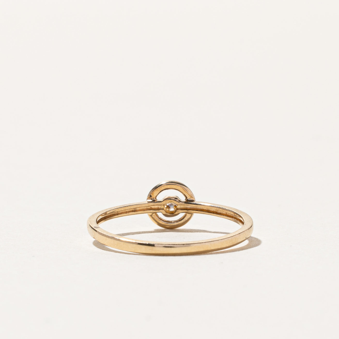 Diamond Yellow Gold Ring | 0.005ct | SZ 6 |
