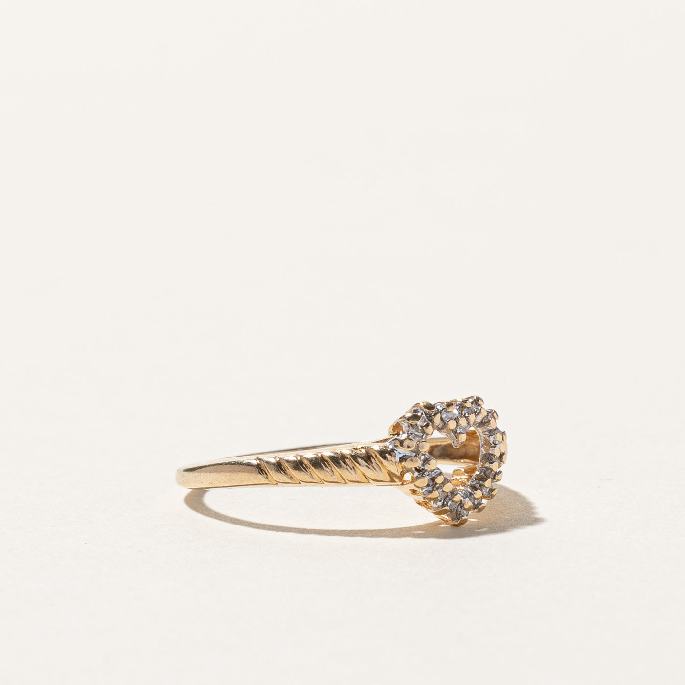 Diamond Heart Ring | 0.05ctw | SZ 7.75 |