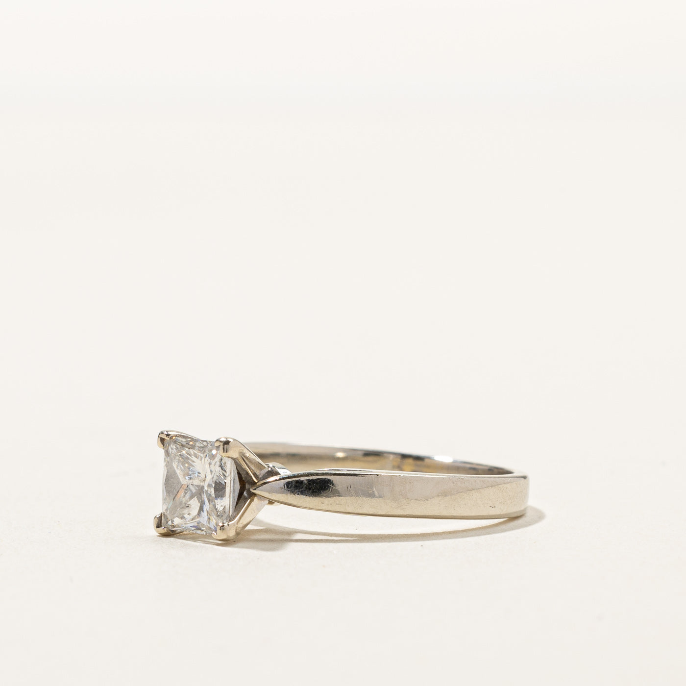 Solitaire Princess Cut Diamond Engagement Ring | 1.04ct I1 H | SZ 7.25 |