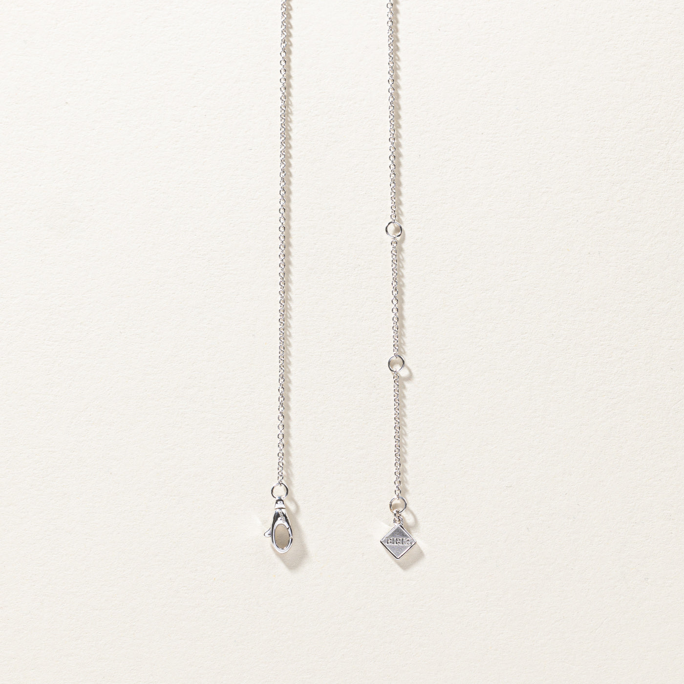 Collier pendentif trois diamants | 0,15 ct au total | 50,8 cm (20 po) | 