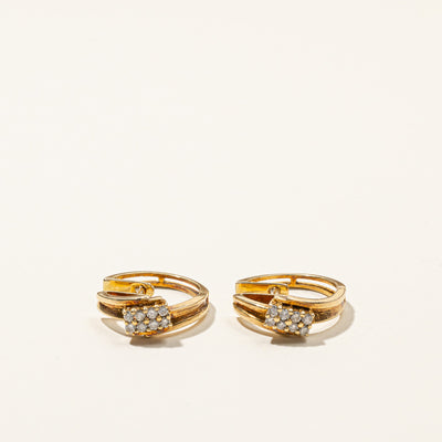 Cluster Diamond Huggie Earrings | 0.24ctw |