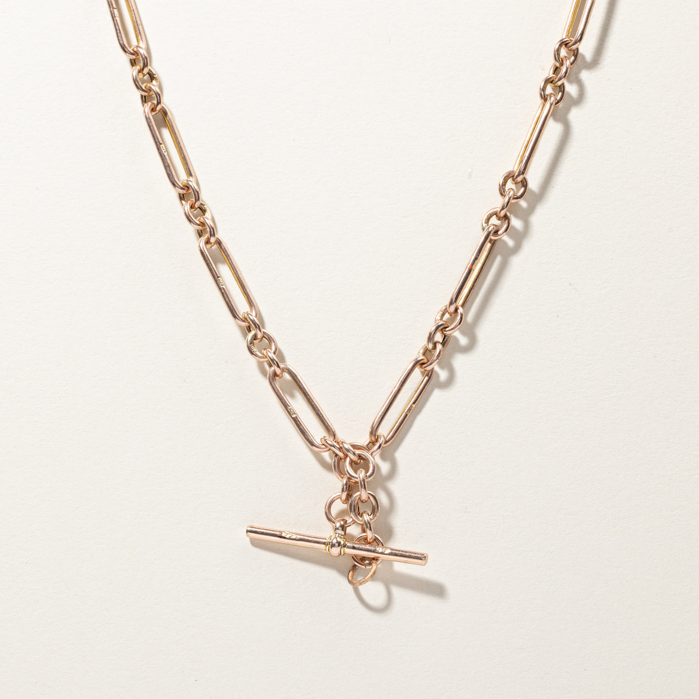 9k Yellow Gold Toggle Chain Necklace |15"|