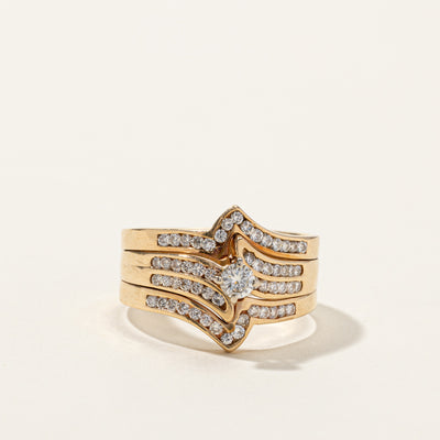 Bypass Diamond Soldered Ring | 0.99ctw | SZ 10.75 |