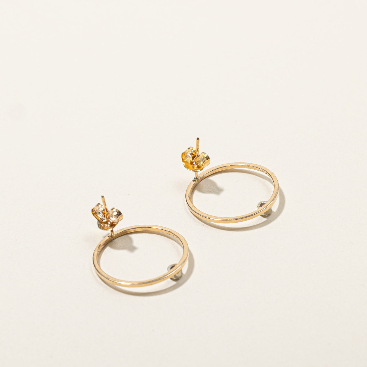 Diamond Circle Earrings | 0.05ctw |