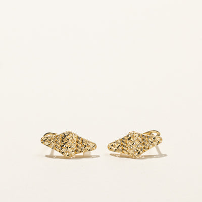 Textured Gold Earrings