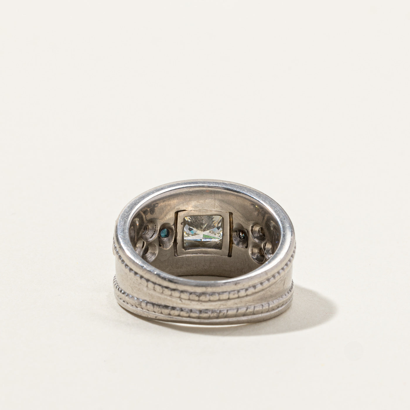 Bague de fiançailles en diamant et alexandrite | 1,63 ct SI1 I/J | 0,48 ct | Taille 7,5 | 