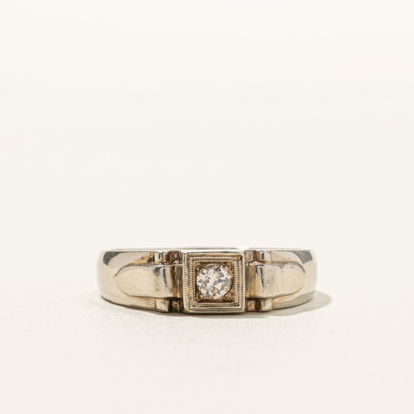 Vintage Solitaire Diamond Ring | 0.15ct | SZ 9.75 |