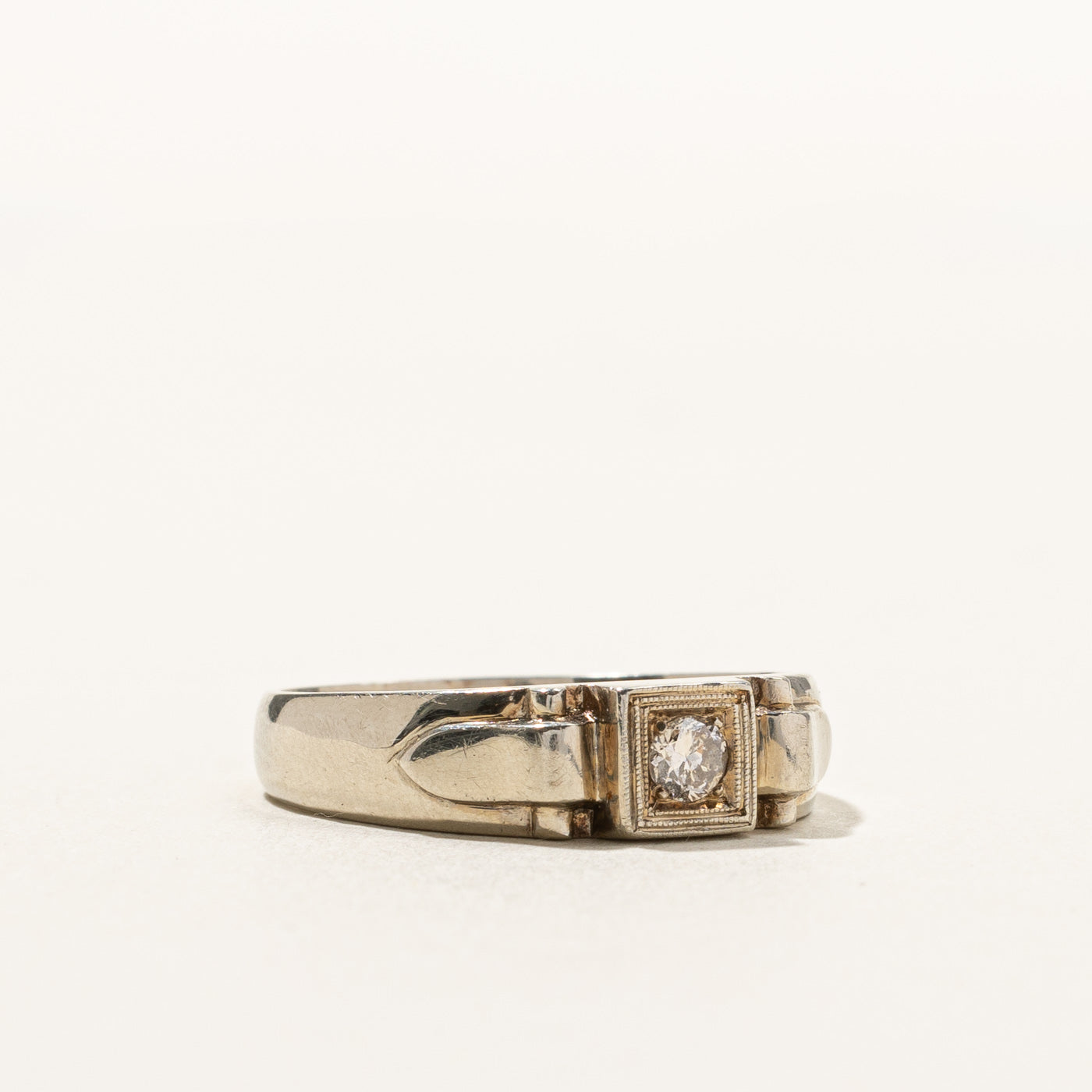 Vintage Solitaire Diamond Ring | 0.15ct | SZ 9.75 |