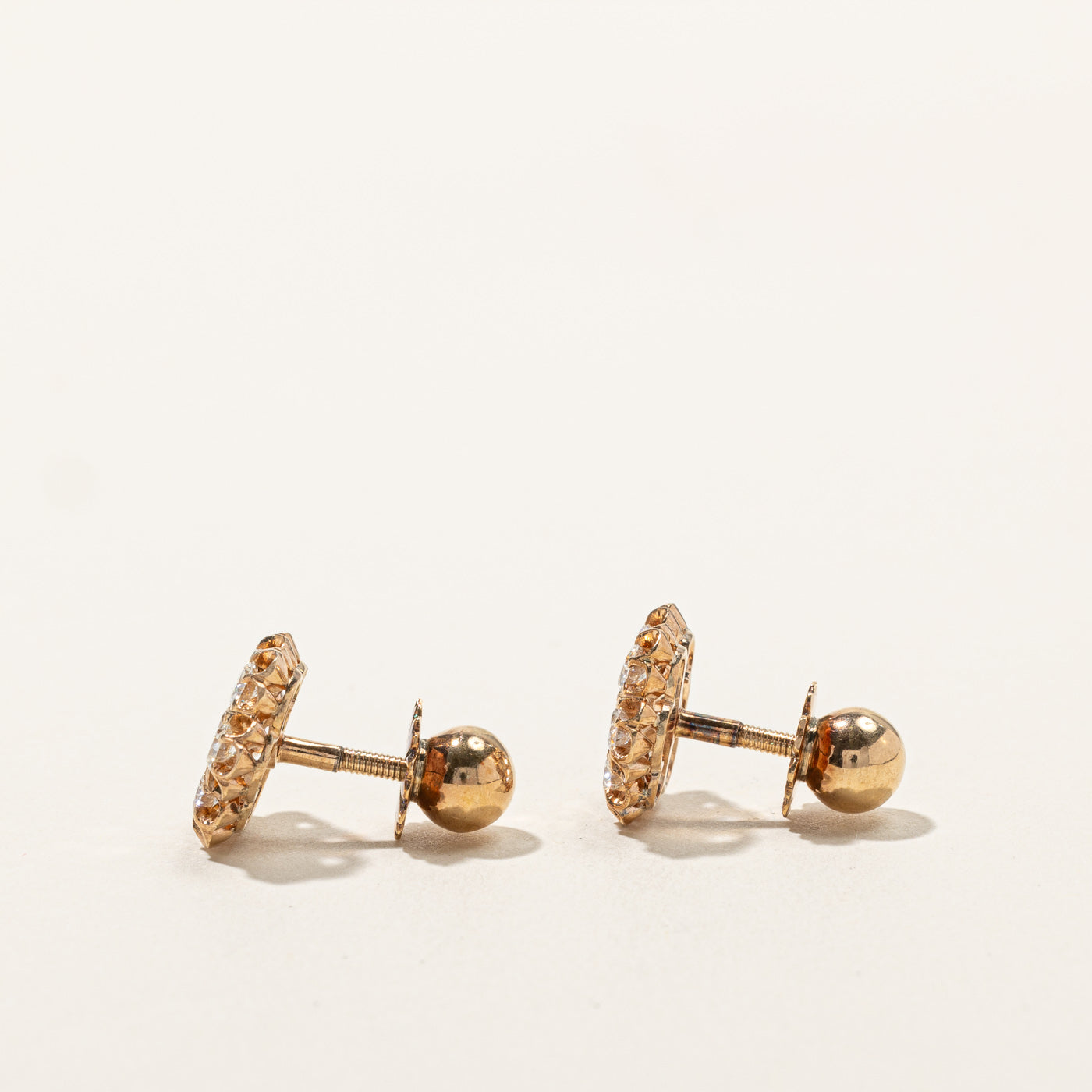 Victorian Cluster Set Old European Diamond Earrings | 2.10ctw VS1/2 G/H |