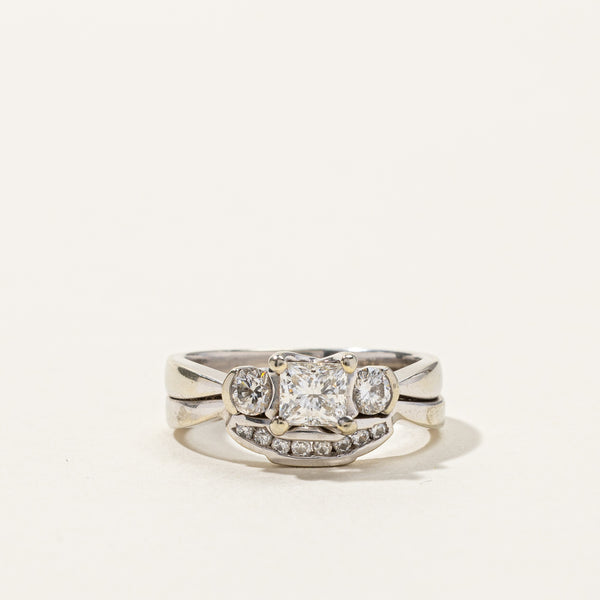 Three Stone Diamond Soldered Ring | 0.84ctw | SZ 5.25 |