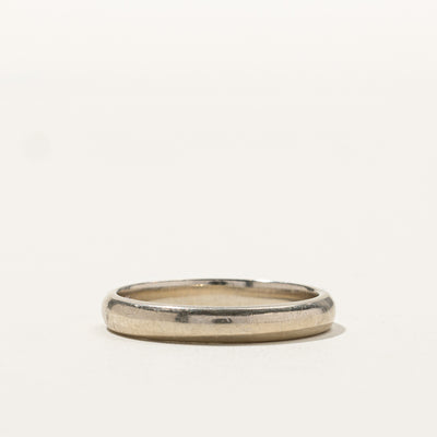 Plain White Gold Band | SZ 7.5 |